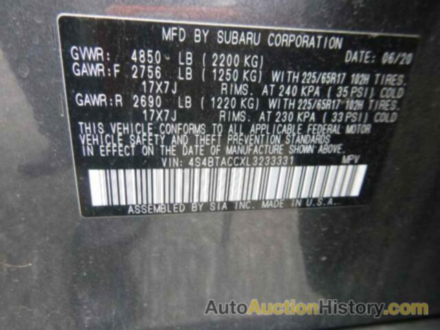 SUBARU OUTBACK PREMIUM, 4S4BTACCXL3233331