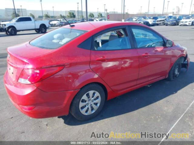 HYUNDAI ACCENT SE, KMHCT4AEXHU287840