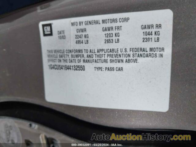 BUICK PARK AVENUE ULTRA, 1G4CU541844132550