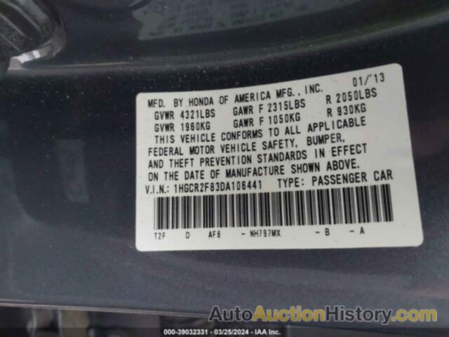 HONDA ACCORD EXL, 1HGCR2F83DA106441