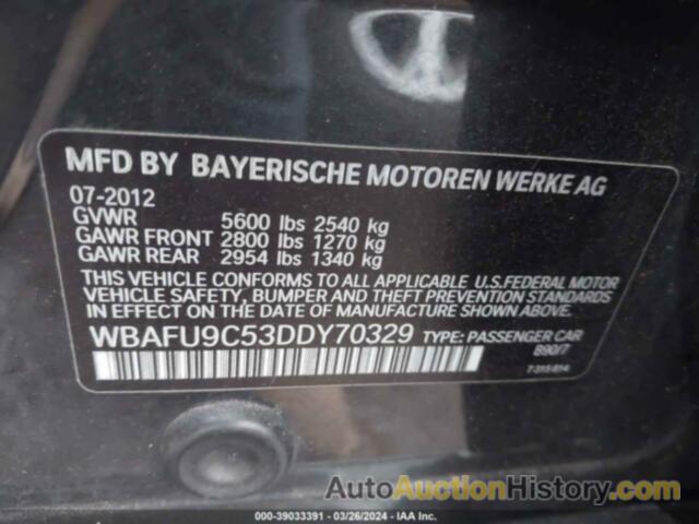 BMW 550I XDRIVE, WBAFU9C53DDY70329