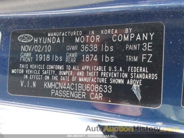 HYUNDAI ACCENT GLS, KMHCN4AC1BU608633