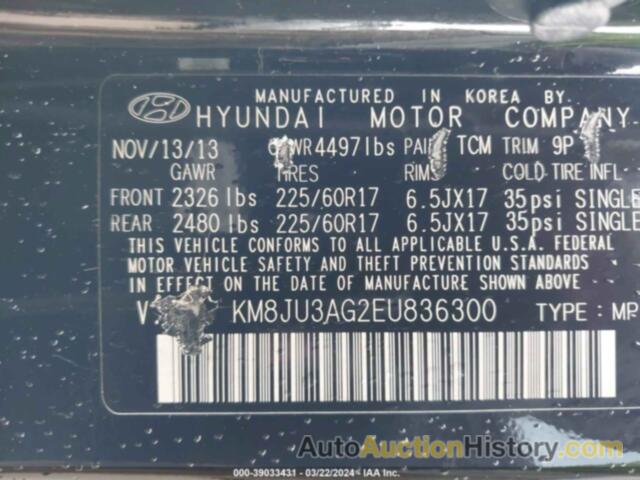 HYUNDAI TUCSON SE, KM8JU3AG2EU836300