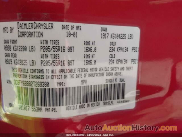 CHRYSLER PT CRUISER LIMITED, 3C8FY68B82T269380