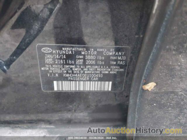 HYUNDAI ELANTRA LIMITED, KMHDH4AE0EU100493