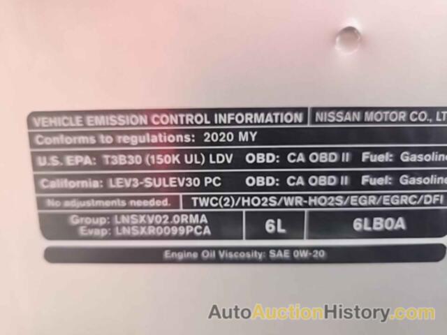 NISSAN SENTRA SV, 3N1AB8CV9LY267669