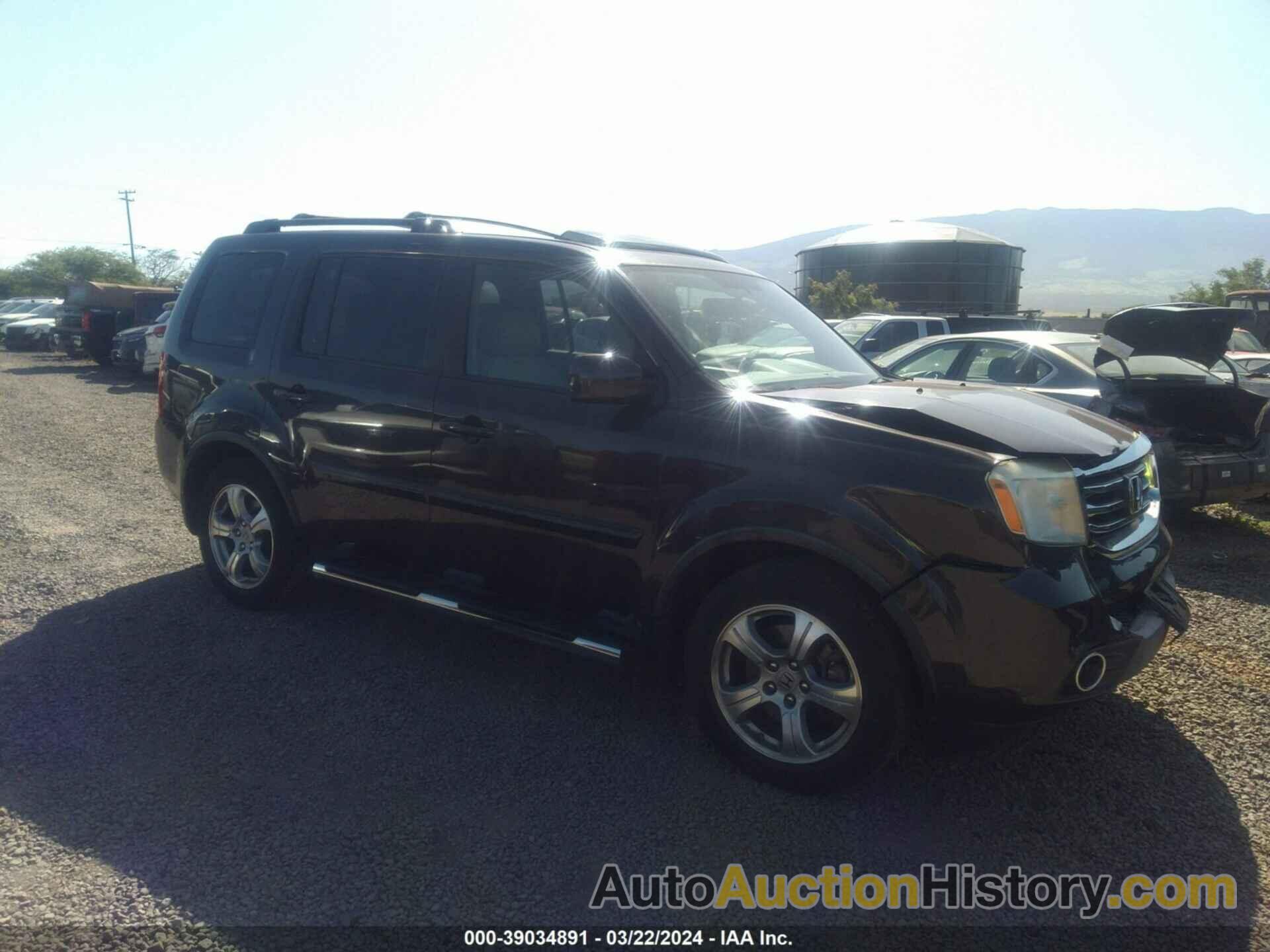 HONDA PILOT EX-L, 5FNYF4H59DB040609