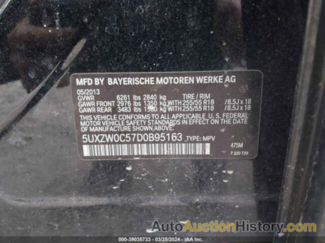 BMW X5 XDRIVE35D, 5UXZW0C57D0B95163
