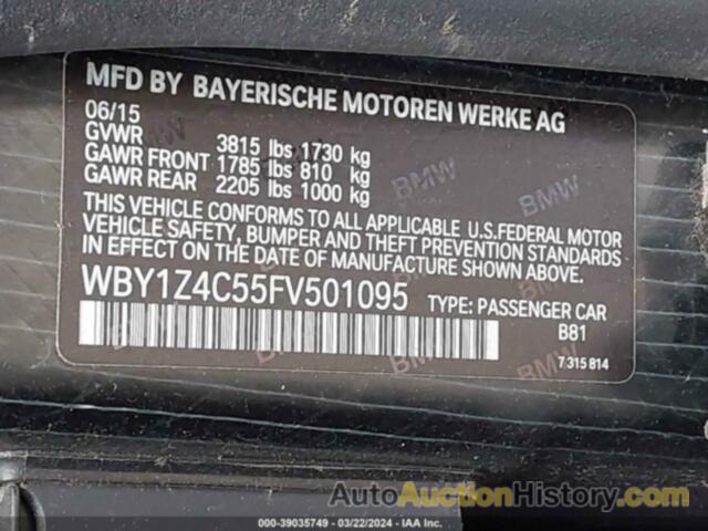 BMW I3 BASE W/RANGE EXTENDER, WBY1Z4C55FV501095