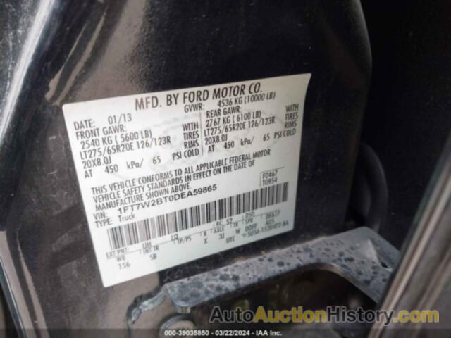 FORD F250 SUPER DUTY, 1FT7W2BT0DEA59865