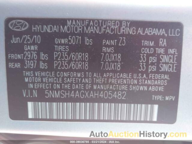 HYUNDAI SANTA FE SE, 5NMSH4AGXAH405482