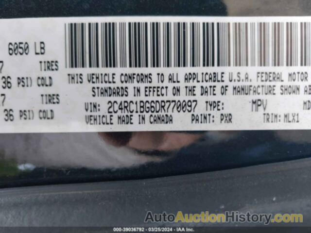 CHRYSLER TOWN & COUNTRY TOURING, 2C4RC1BG6DR770097