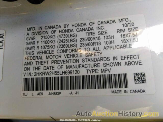 HONDA CR-V EX, 2HKRW2H55LH699120