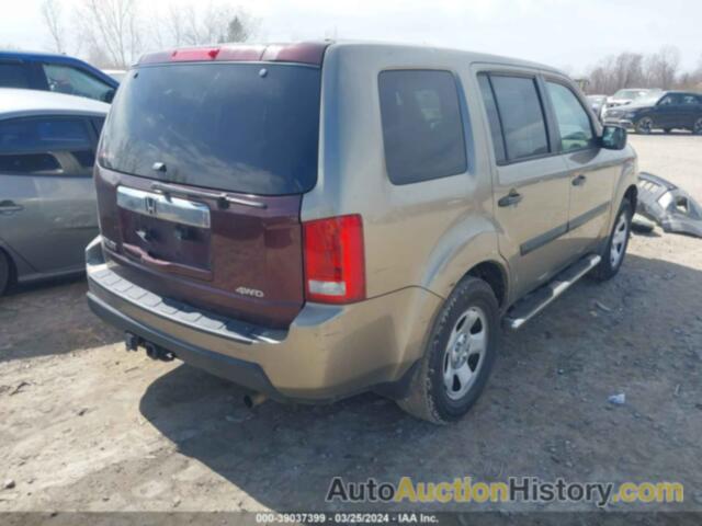 HONDA PILOT LX, 5FNYF3H29BB034290