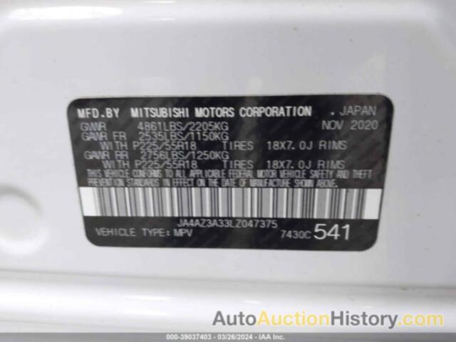 MITSUBISHI OUTLANDER ES 2.4 S-AWC/LE 2.4 S-AWC/SE 2.4 S-AWC/SEL 2.4 S-AWC/SP 2.4 S-AWC, JA4AZ3A33LZ047375