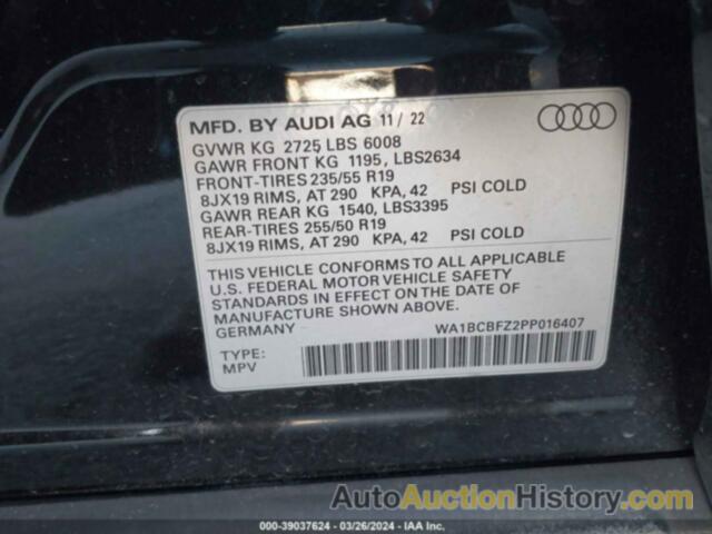 AUDI Q4 E-TRON PREMIUM PLUS 40 RWD, WA1BCBFZ2PP016407