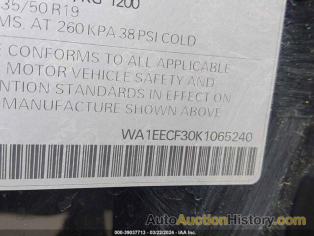 AUDI Q3 2.0T S LINE PREMIUM, WA1EECF30K1065240