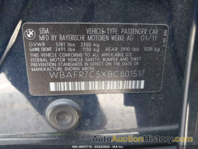 BMW 535 I, WBAFR7C5XBC801517