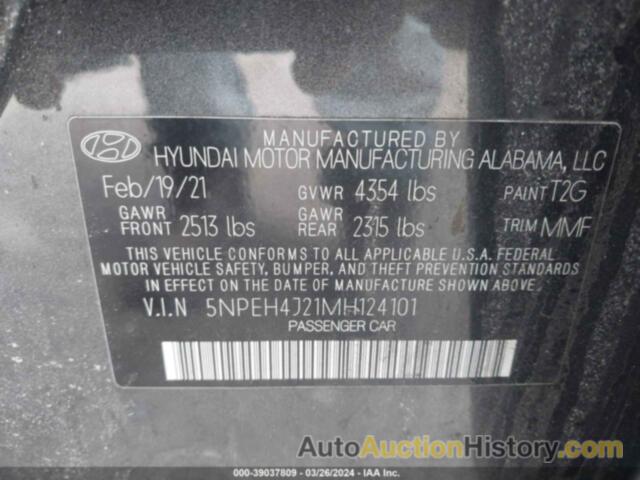 HYUNDAI SONATA LIMITED, 5NPEH4J21MH124101