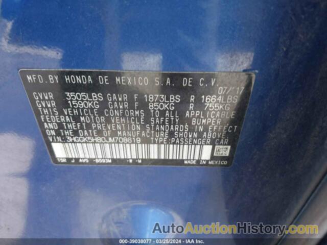 HONDA FIT EX/EXL, 3HGGK5H80JM708619