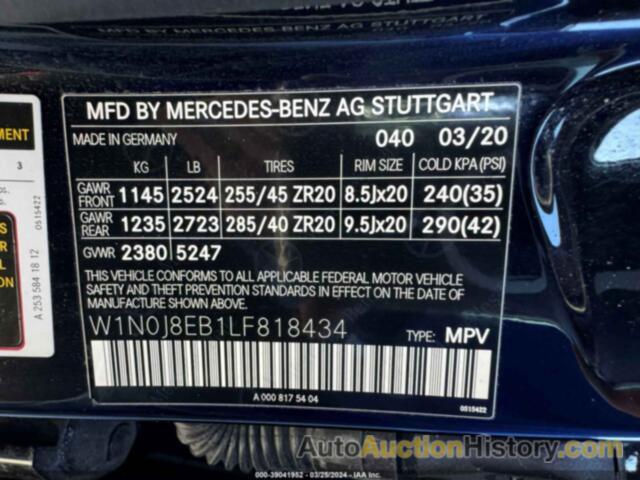 MERCEDES-BENZ GLC 300 COUPE 4MATIC, W1N0J8EB1LF818434