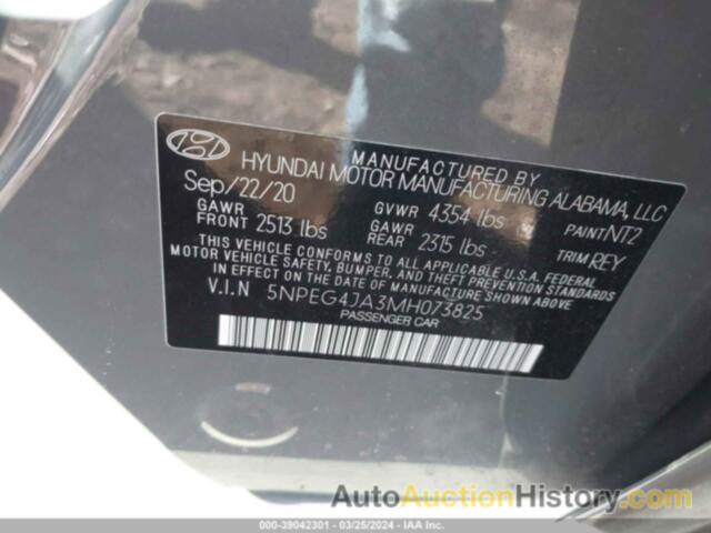 HYUNDAI SONATA SE, 5NPEG4JA3MH073825