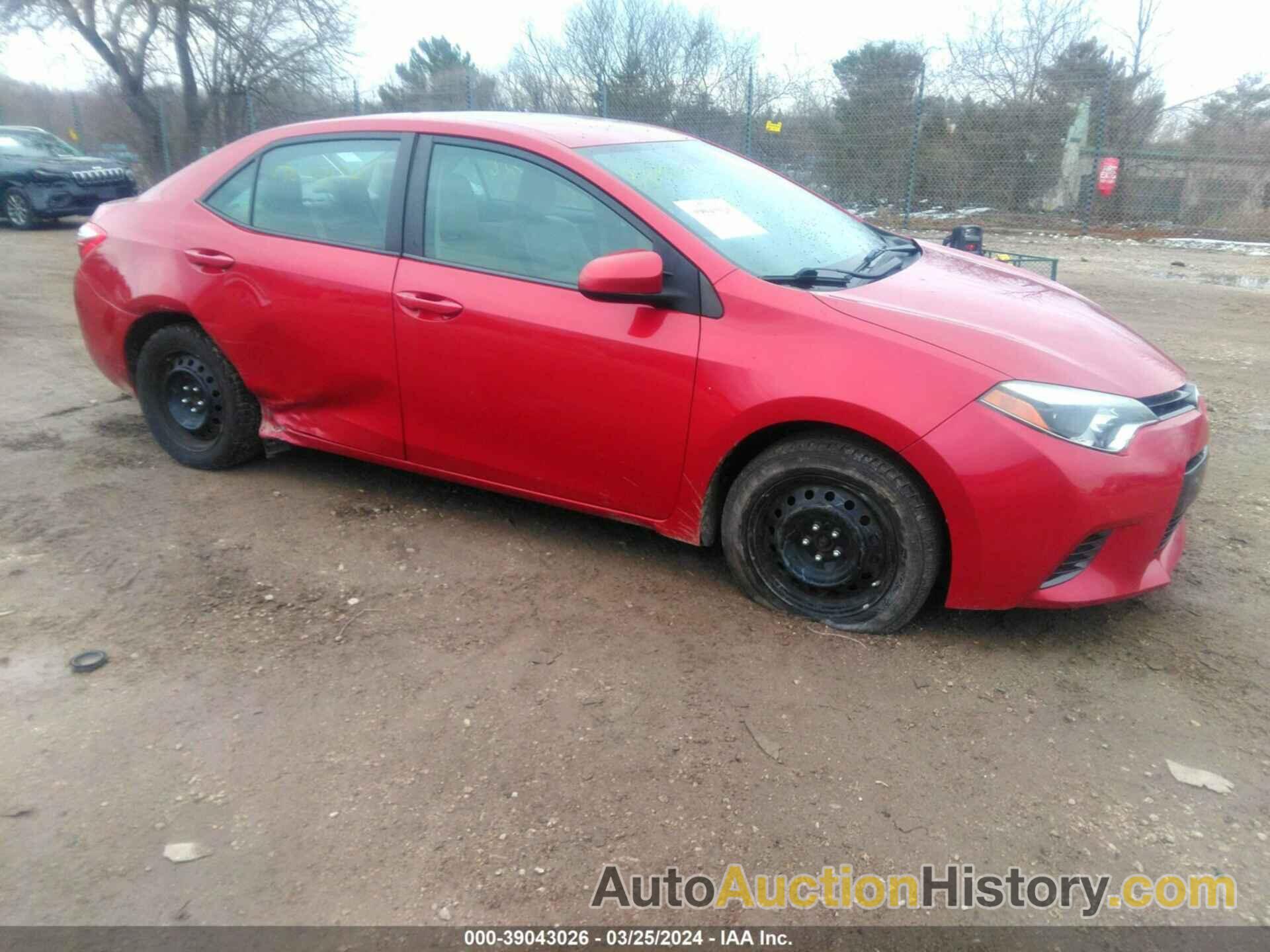 TOYOTA COROLLA LE, 2T1BURHE4FC309955