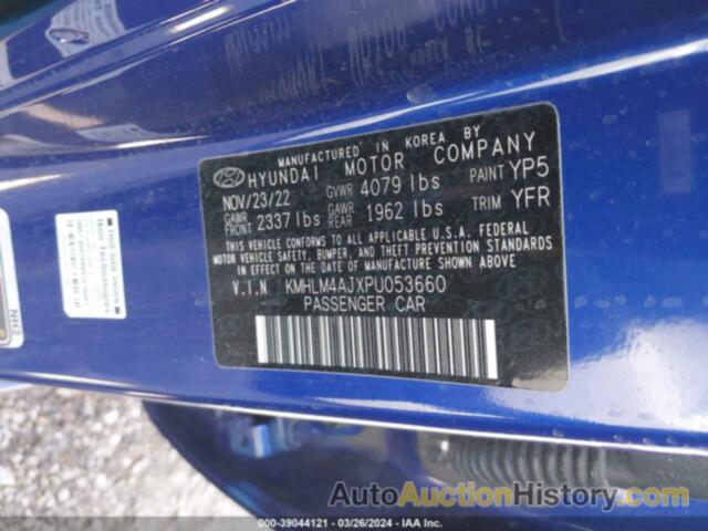 HYUNDAI ELANTRA HYBRID BLUE, KMHLM4AJXPU053660