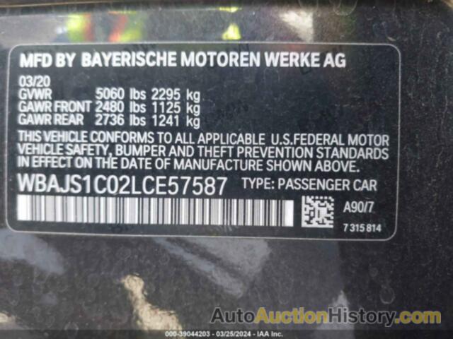 BMW 540I, WBAJS1C02LCE57587