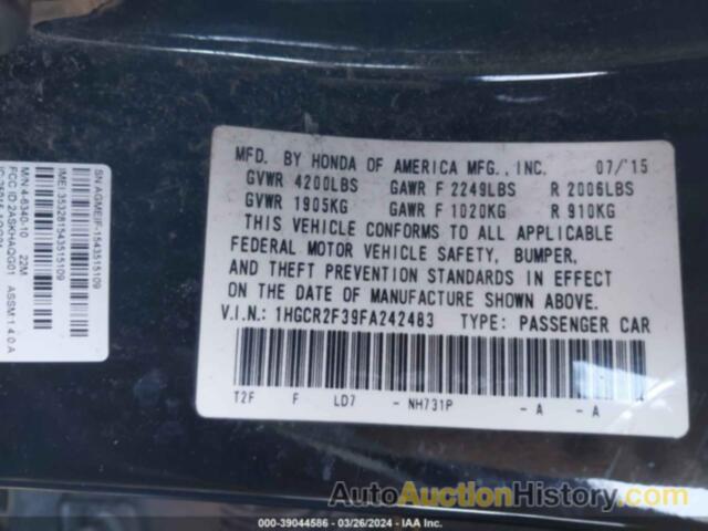 HONDA ACCORD LX, 1HGCR2F39FA242483