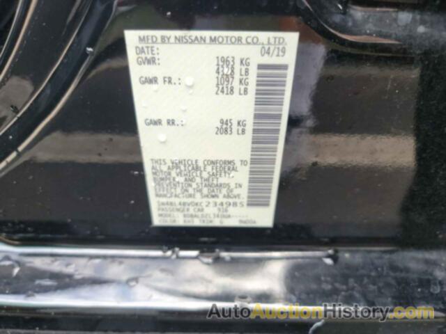 NISSAN ALTIMA 2.5 S, 1N4BL4BV0KC234985