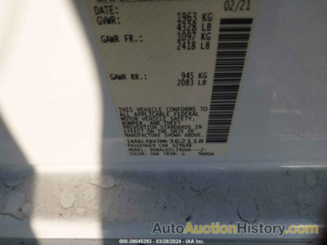 NISSAN ALTIMA S, 1N4BL4BV2MN362118