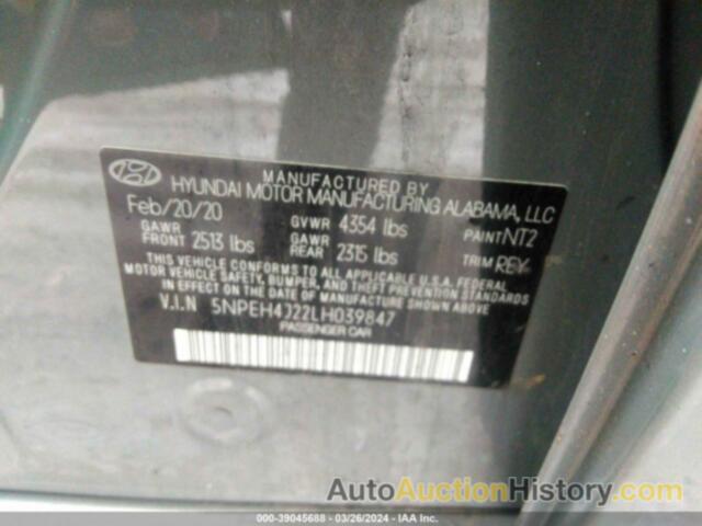 HYUNDAI SONATA LIMITED, 5NPEH4J22LH039847