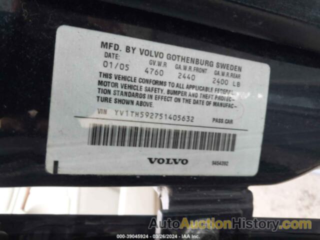 VOLVO S80 2.5T/2.5T AWD, YV1TH592751405632
