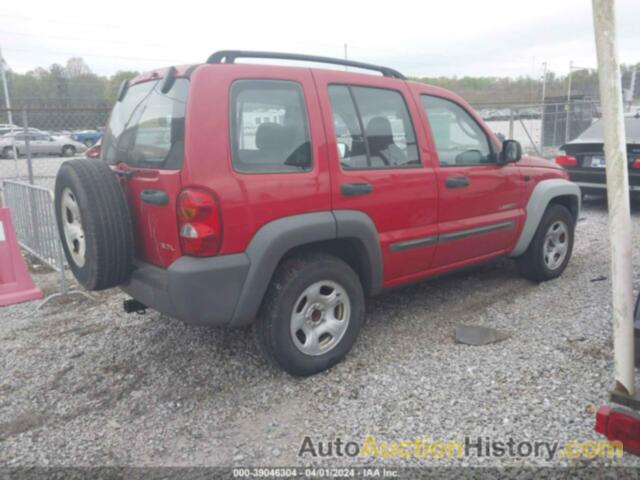 JEEP LIBERTY SPORT, 1J4GL48K24W159764