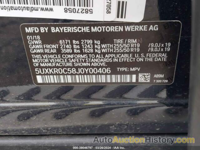 BMW X5 XDRIVE35I, 5UXKR0C58J0Y00406