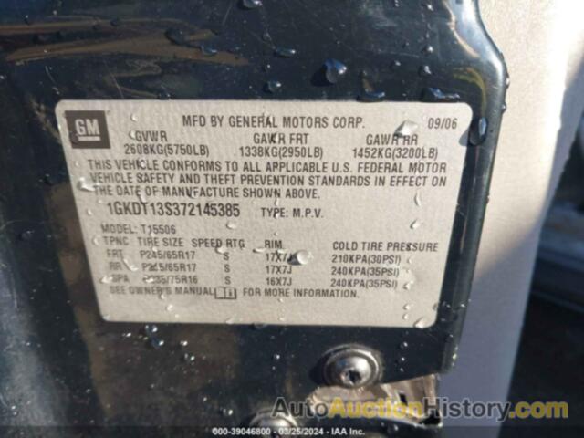 GMC ENVOY SLE, 1GKDT13S372145385