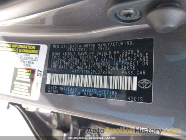 TOYOTA CAMRY SE AWD, 4T1T11BK2PU078292