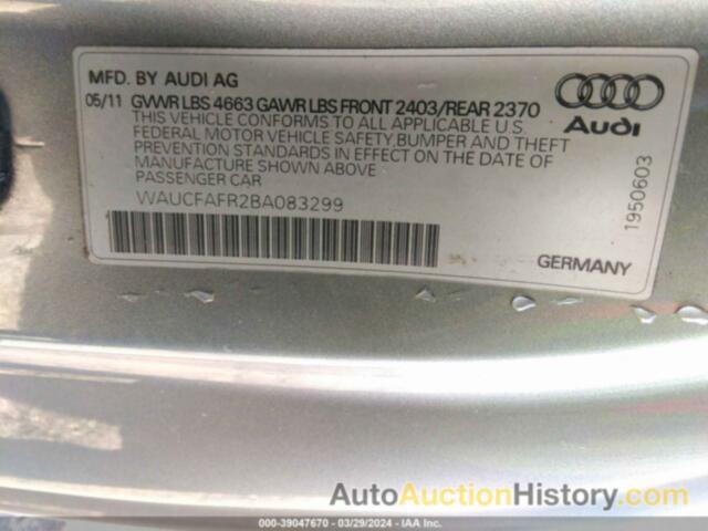 AUDI A5 PREMIUM, WAUCFAFR2BA083299