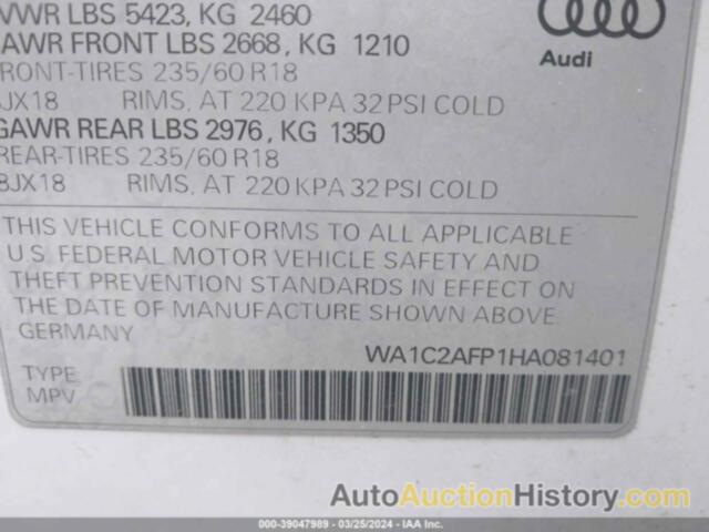 AUDI Q5 PREMIUM, WA1C2AFP1HA081401