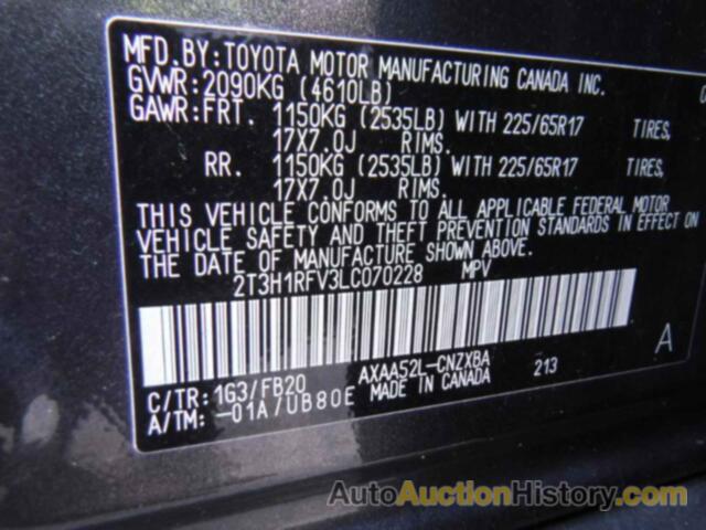 TOYOTA RAV4 LE, 2T3H1RFV3LC070228