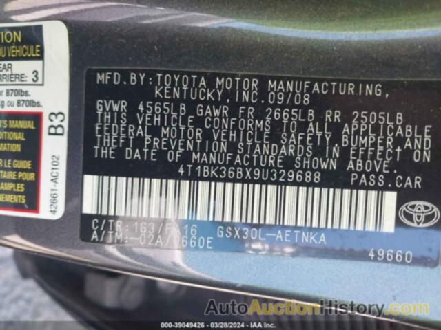 TOYOTA AVALON XL, 4T1BK36BX9U329688