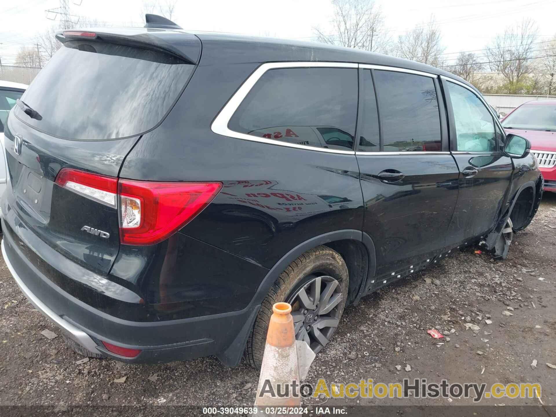 HONDA PILOT EX-L, 5FNYF6H5XKB084272