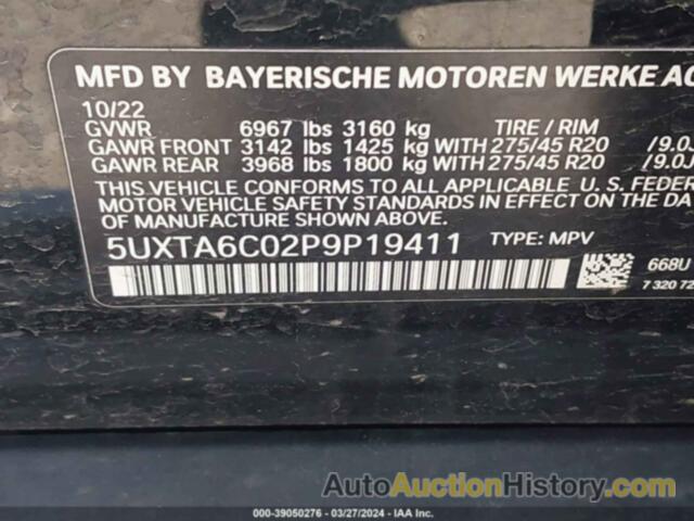 BMW X5 PHEV XDRIVE45E, 5UXTA6C02P9P19411