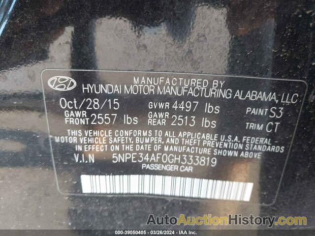 HYUNDAI SONATA SPORT/LIMITED, 5NPE34AF0GH333819