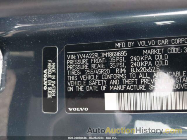VOLVO XC60 T6 INSCRIPTION, YV4A22RL3M1869695