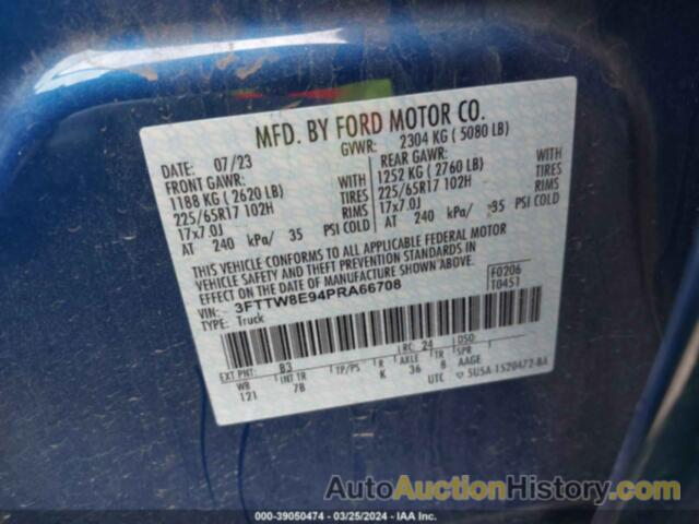 FORD MAVERICK XLT, 3FTTW8E94PRA66708