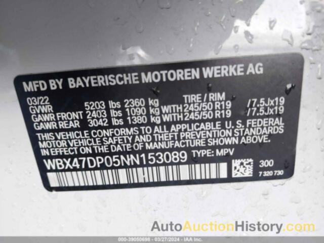 BMW X3 SDRIVE30I, WBX47DP05NN153089