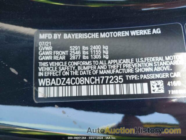 BMW 840I XDRIVE, WBADZ4C08NCH77235