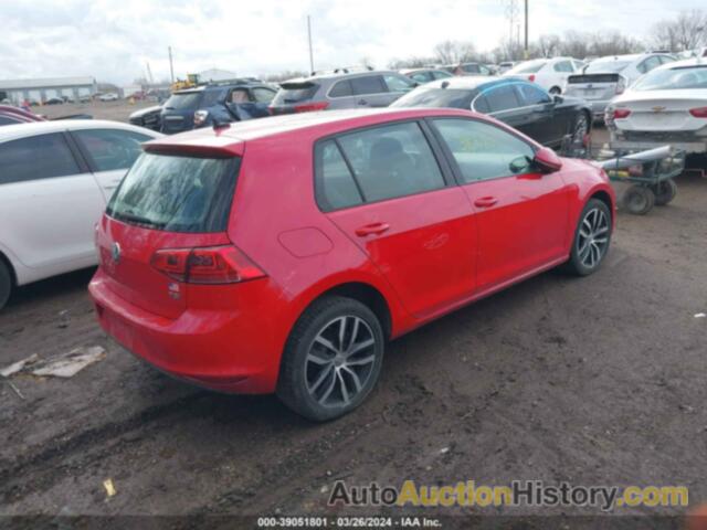 VOLKSWAGEN GOLF S/WOLFSBURG/SE/SEL, 3VW217AU1HM030534